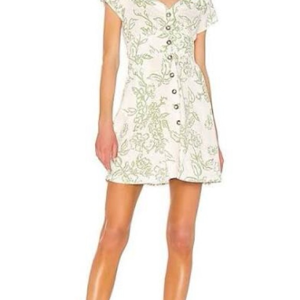 Free People Floral Button-Down Mini Dress - Picture 3 of 3